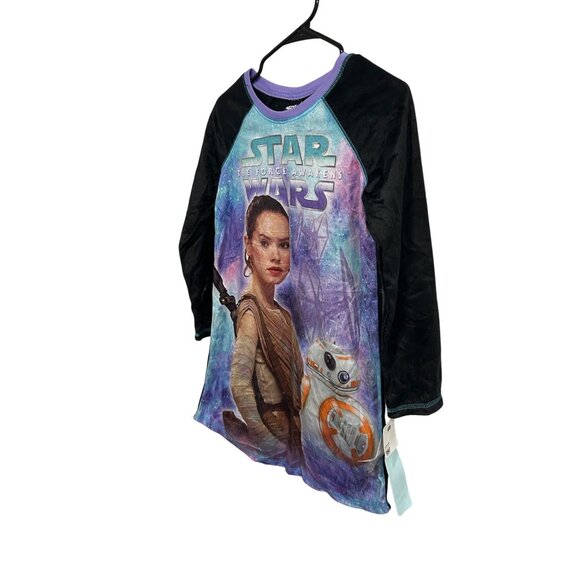 Star Wars The Force Awakens NWT Rey and BB8 Girls Long Sleeve Nightgown SZ Large - Picture 3 of 10
